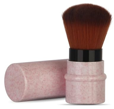 Make -up Foundation Pinsel Stylish Marmor Griff weiches Nylon Haar Geeignet für professionelle und häusliche Verwendung Pink Blue Green Beige (Rosa)