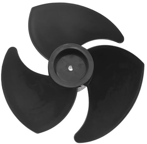 sourcing map Plastic Fan Blade (OD: 7 Inch) - Universal Circulation Fan Blade Three Leaves Replacement Household Electric Leaves for Kitchen Bedroom Warehouse, Black