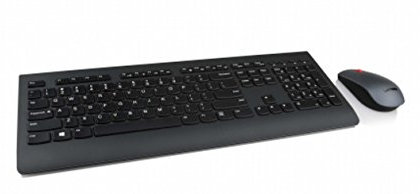 Lenovo 4X30H56819 clavier RF sans fil Norvégien Black - Claviers (Standard, Sans fil, RF sans fil, Black, Souris incluse)