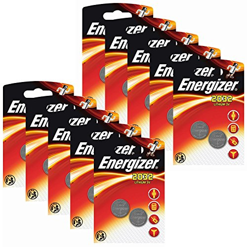 20 x Energizer CR2032 Coin Battery Batteries Lithium 3V for Watches Torches Keys