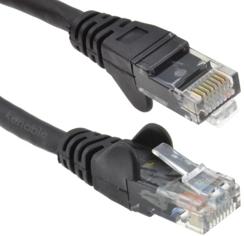 kenable CAT6 Ethernet Cable CCA UTP RJ45 Gigabit Network Patch Lead LSZH Black 15m