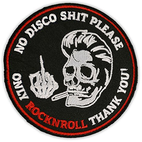 Spaß Kostet Aufnäher Aufbügler Rockn Roll No Disco Shit Please
