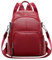 ALTOSY Sac à Dos Femme Cuir Véritable Anti-vol Mode Loisir Élégant Chic Sac porté Épaule Daypack (S81, Vin Rouge)