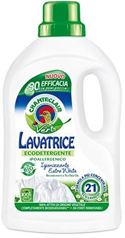 CHANTECLAIR Vert Lavatrice ECODETERGENTE 21 LAVAGGI 1071ML.IGIENIZZANTE Extra White