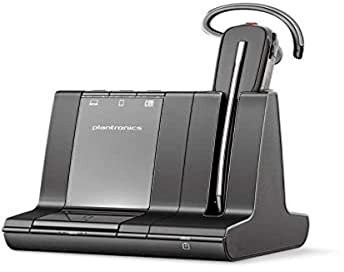 Plantronics DECT-Mono-Headset 'Savi W8240' konvertibel, mit Basisstation, Überkopfbügel + Nackenbügel und Ohrhaken, SoundGuard, Schwarz
