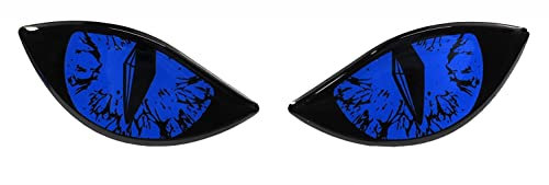 BIKE-label Reflex Aufkleber 3D Böse Augen für Auto Motorrad Helm blau 910068