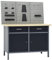 vidaXL Établi avec 3 Panneaux Muraux, Table de Travail avec Porte-Outils, Établi de Bricolage avec Rangement, Organisateur de Garage Atelier