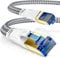 CSL - 5m CAT 8 Netzwerkkabel Flach und Dünn - Lan Kabel für 40 Gigabit High Speed, Internetkabel, Flachbandkabel, Verlegekabel - 40 Gbps Cat.8 RJ45 Kabel für Switch Router Modem PC, 5 Meter Weiss