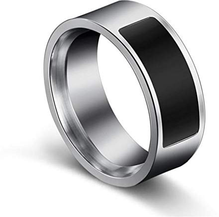 PULABO Noir Taille 6 NFC Multifonction Étanche Smart Wear Finger Digital Bague Créative et Utile Charmant