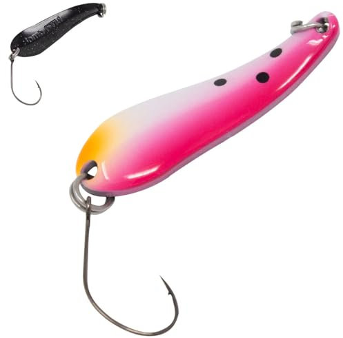 FTM Spoon Bomb 4g 3,9cm - Forellenblinker, Farbe:pink-weiß/schwarz
