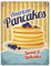 Metallschild XXL mit American Diner Classics - Pancakes Motiv