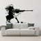 Anime Manga Mädchen Schießen Wandaufkleber Armee Schlacht Wandtattoo Mädchenzimmer Schlafzimmer Spielzimmer Vinyl Wohnkultur 40X27 Cm**