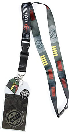 Star Wars Boba Fett Cordon porte-badge d'identification Motif chasseur de primes