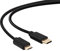 conecto 1.50 m USB C to Micro USB 2.0 Connection Cable, Gold-Plated Plug Contacts, Data Cable and Charging Cable, Black