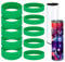 SAVITA 10pcs Tumbler Silicone Bands for Sublimation, Green Rubber Bands Rings Elastic Heat Resistance Silicone Sleeve for DIY Water Bottles Thermos Cups Crafts, Prevent Ghosting