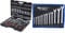 KS Tools 917.0779 1/4 Zoll + 3/8 Zoll + 1/2 Zoll Steckschlüssel-Satz | mit 3 Umschaltknarren, 72-Zahn | matt satiniert | 179-tlg. & BGS 1197 12-tlg. | SW 6-22 mm | inkl. Tetron-Rolltasche