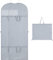 Niviy Kleidersack Lang Grau Brautkleid Kleiderhüllen PEVA Staubdicht Mit Sichtfenster Faltbarer Tragbarer Seitlicher Reißverschluss,für Anzüge Kleid Anzugtasche Business Reise 2 PCS 60x180CM