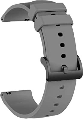 Todotumovil Correas de Repuesto Compatibles con Amazfit Bip, Pulsera de Reemplazo de Silicona Suave (Gris)
