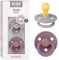 BIBS Colour Schnuller 2er-Pack, BPA-frei, Kirschform Nippel. Naturkautschuk/Latex, Hergestellt in Dänemark. 0-6 Monate (2er Pack), Mauve/Fossil Grey
