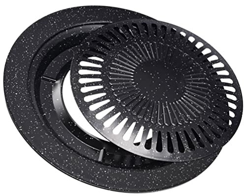 Utensilios Para Hornear Plato De Bistec Acanalado Bandeja De Parrilla Sartén Para Parrilla Sartén Para Asar Parrilla De La Estufa Parrilla Redonda Planchar Microonda Necesidad