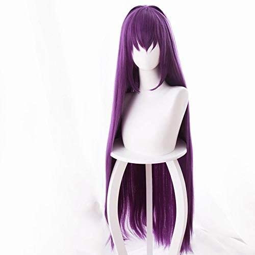 ESPADE Wig Anime Cosplay Purple Long Straight Hair Cospaly Wig