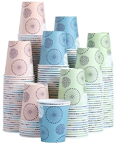 [300 Pack] 5 oz Mini Paper Cups, Small Mouthwash Disposable Bathroom Cups, Paper Coffee Cups 5 Ounce for Bathroom, Supermarket, Birthday Party, Travel, Events, Picnic, BBQ