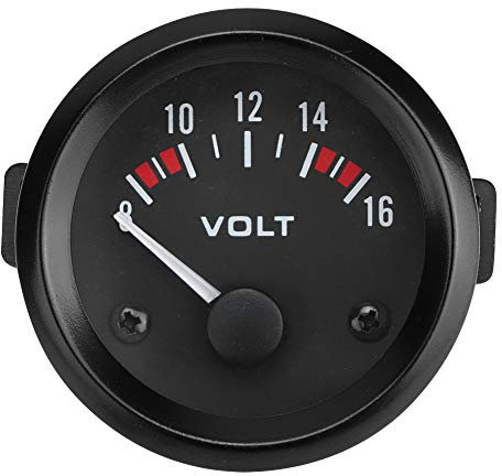 Haofy Auto Universal 12V Voltmeter 52mm/2in 8-16V BX100007, Kfz-Batterietest
