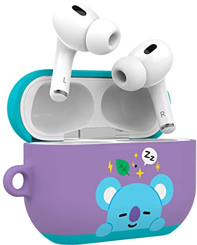 BT21 Offizieller Merchandise-Artikel für AirPods Pro 2 Hülle Schutzhülle Hard Case mit Schlüsselanhänger für AirPods Pro 2nd Generation (2022) – KOYA