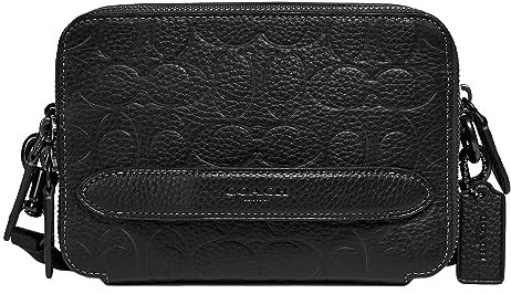 Coach Charter Crossbody für Herren aus charakteristischem Leder, Schwarz, Einheitsgröße