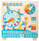 HOMCENT Holz Busy Board Holz Montessori Wetterbrett mit Kalender und Lernuhr für Lerntage, Datum, Zeit, Jahreszeiten und Wetter, Vorschule Pädagogisches Geschenk für Jungen und Mädchen