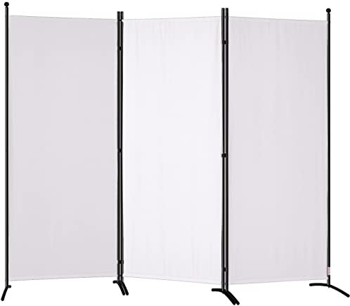 VEVOR 3-teiliger Paravent Klappbarer Raumteiler 226 x 185 cm, Freistehende Sichtschutzwand Raumteiler Stellwand 75 x 51,5 x 185 cm Trennwand Sichtschutz für Büros, Balkon, Schlafzimmer usw. Weiß