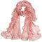 MAIRY Glitzer Schal Pink für Damen - Dünne Soft Stola mit Floral Wraps, Quasten und Pailletten für Hochzeit und Abendkleider DE175010