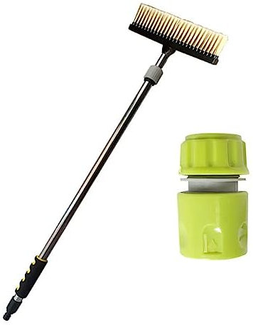Brosse Toiture Telescopique, Brosse Telescopique De Nettoyage pour Toiture Verres, Kit De Nettoyage De Panneaux Photovoltaïques pour Le Nettoyage des Murs De Vitres De Camions.