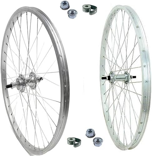 1 Paar Rad/Felge vorne + hinten, 28 x 1,75 Zoll, Standardanschluss 6 oder 7 Gänge, Aluminium/Stahl, 28 x 1,75 Zoll (= 28 x 1,75 Zoll) – Fahrrad – Passage Muttern und Flap im Lieferumfang enthalten