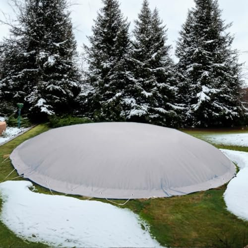 EVOLUTION Aufblasbare Poolabdeckung Rund 450/460 cm Grau Überwinterung Luft Kissen Pool
