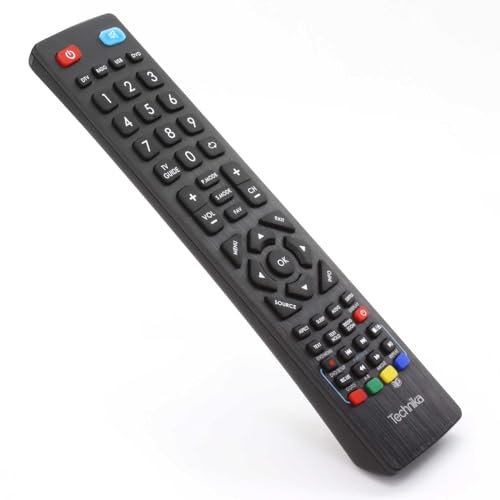 Original TEF/RMC/0001 TV Remote Control Compatible with Technika 40G22B-FHD 50E21B-FHD 50F22B 50G22B-FHD Full HD Ready