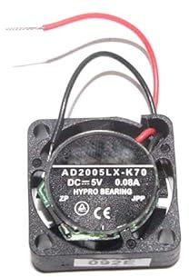 Zyvpee Mini ventilateur de refroidissement 2 cm 5 V 0,08 A AD2005LX-K70 2 fils 20 x 20 x 6 mm