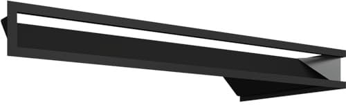 Kratki - Griglia per caminetto ad angolo retto, 80 x 40 x 9 cm, colore: Nero