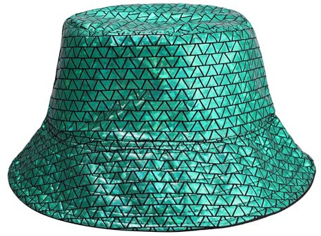 JJDreams Flexibel Faltbar Glitzerhut Unisex Sonnenhut Fischerhut für Damen und Herren,grüner