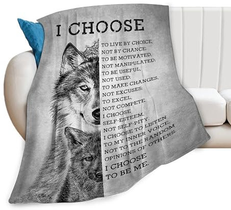Wolfs-Überwurfdecke, Wolfs-Überwurfdecke, schwarz-weiß, Wolfsgeschenke für Männer, Frauen, Erwachsene, Jungen, Mädchen, Fleece-Flanelldecke, Plüsch-Bettwäsche für Couch, Sofa, Schlafzimmer,