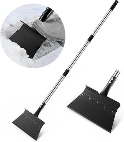 Multifunktionaler Gartenschaufel, Flache Schaufel, Schneeschaufel, Eiskratzer, Schnee-EIS-Häcksler, Eisentfernungswerkzeug Gartenreinigungsschaber, Unkrautentfernungswerkzeug für Rasenkanten