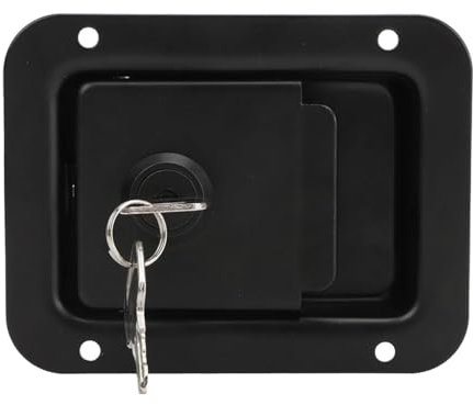 Serrure de porte de fourgon, serrure de remorque de voiture - Remorque en acier inoxydable 5X4 pouces, serrure de voiture,Serrure de porte robuste avec 2 clés, accessoires de voiture intégrés antiroui
