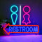 LED Neon-Schild „Restroom“ – dimmbar (38x32 cm), Wanddeko für Café, Bar, Restaurant, Büro, Studio, Hausbar, Gäste-WC Praktische und stilvolle Beschilderung