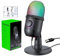 Micrófono USB: Micrófono De Juegos Con Iluminación RGB, Micrófono De Computadora USB, Micrófono De Condensador Para Podcast De Mesa Con Botón De Silencio