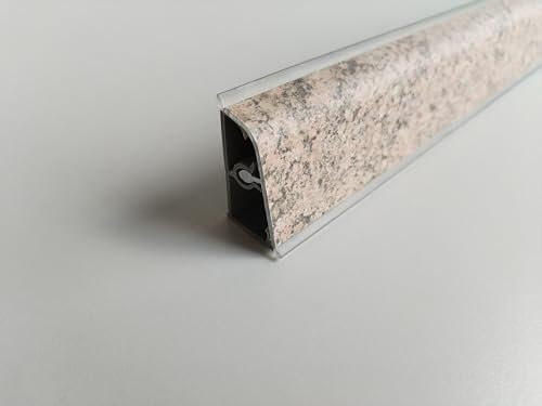 Generico Alzatina per Top Cucina in PVC, con la seguente Misura= 140 cm Compresa di 1 Angolo Interno, 1 Angolo Esterno, 1 Tappo SX, 1 Tappo DX. (Diversi Colori). (Paranà Rosa, cm 140)