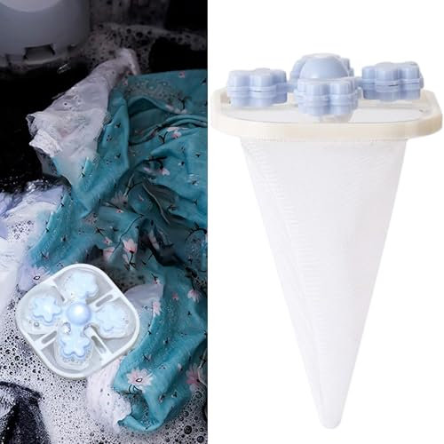 3 Stück Filterbeutel Waschmaschine Haarentferner, Floating Hair Filtering Mesh Removal, 2025 Neu Tierhaarentferner Waschmaschine, Wiederverwendbarer Tierhaarentferner für Hundehaar Katzenhaare