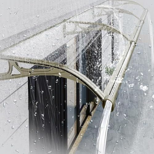 Außen Dachterrasse, Vordächer Außentür Markise Vordach Polycarbonat gebogenes Fenster Markise im Freien Sonnenlichtschutz Öffnung (Größe: L: 120 x B: 120 (cm) col