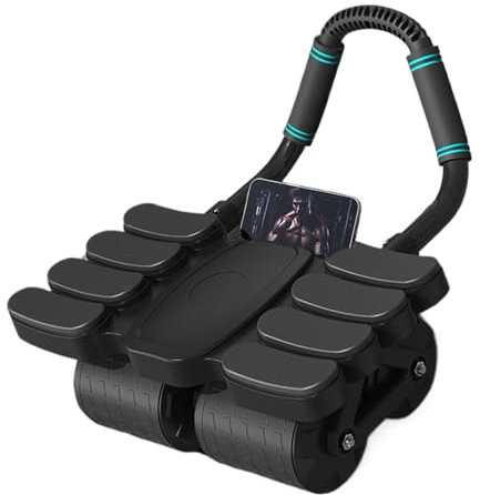 Automatic Rebound Abs Roller, Core Workout Wheel, Gym Training Equipment, 42x36x24cm Compact Abdominal Strengthener, Home Fitness, Apartment Exercise Muscle Training