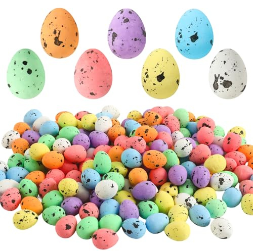 JULBEAR 100 Stück Bastelostereier, Ostereier Basteln Kinder, Ostereier Deko, Mehrfarbige Schaumstoff-Eier für Osterfeiern, Dekorationen und Geschenke