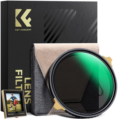 K&F CONCEPT Filtre ND2-32 67mm Variable en Cuivre sans Croix 1-5 f-Stops